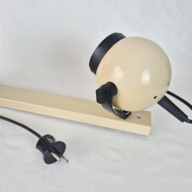 Spotjesbalk beige eyeball | Jaren 70/80 wand,- of plafondverlichting