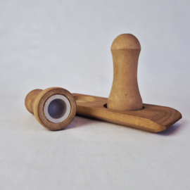 Vintage houten Peper- en zoutvaatje