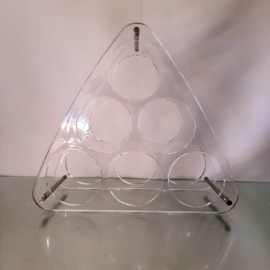 Jaren 80 plexiglas wijnrek