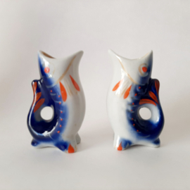 Wodka set vis | Vintage drankenset | Vaas in de vrom van een vis | Nautische drankset