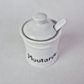 Porseleinen mosterdpot van Philippe Deshoulières