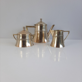 Art Deco theestel | Theeset Kallmeyer & Harjes | Art Deco jaren 30 patroon