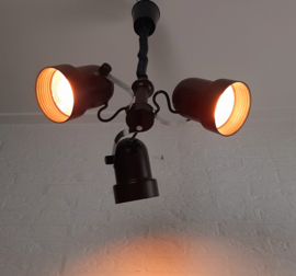 Vintage hanglamp met 3 lichtpunten, modernistische kroonluchter, verstelbare hoogte