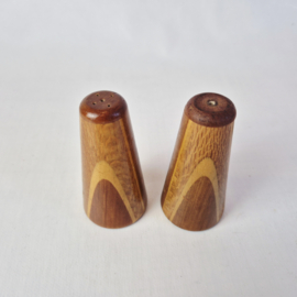 Vintage houten peper- en zoutvaatje