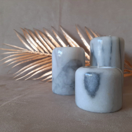 Set van 3 vintage marmeren waxinelichthouders | Theelichtjes