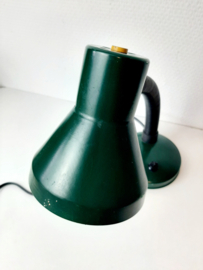 Vintage groene tafellamp, jaren 70 bureaulamp