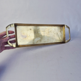 Vintage messing dienblad in Art Deco stijl