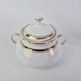 Bohemia porseleinen suikerpot en melkkan