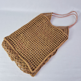 Jaren 70 Macramé tas met kralen
