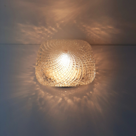 Glazen plafondlamp, Vintage plafonniere Massive