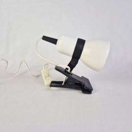 Jaren 80 Wit met Zwarte Klemlamp
