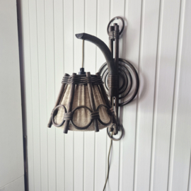 Vintage Rotan Wandlamp