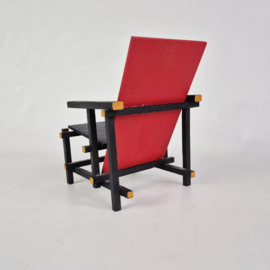 Rietveld Rood Blauwe Stoel Miniatuur