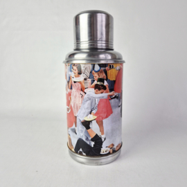 Thermoskan met vintage decoratie
