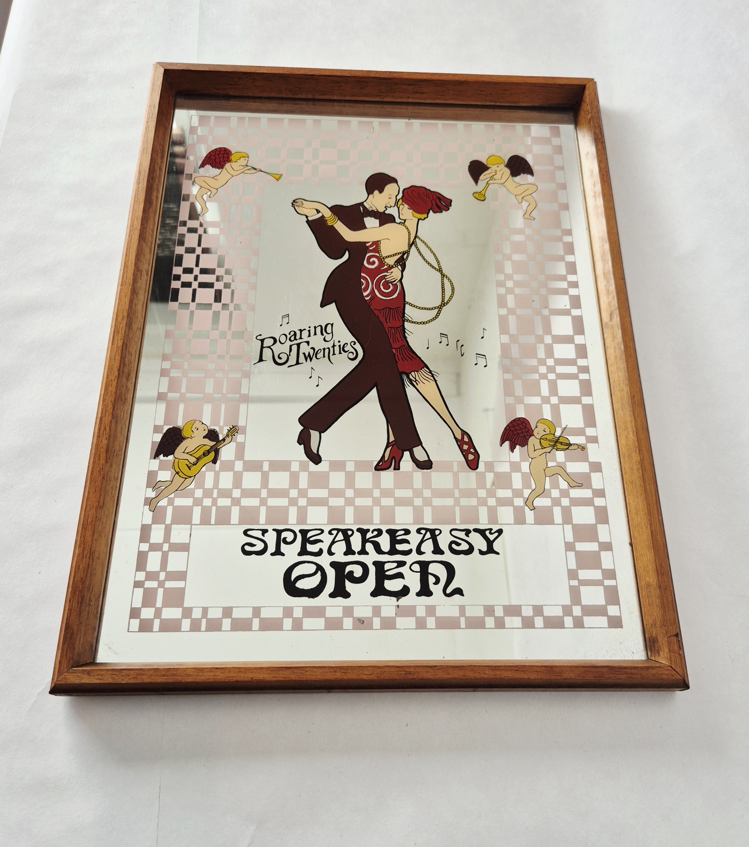 Vintage spiegel Speakeasy Open | Reclamebord | Roaring twenties | Charleston dans