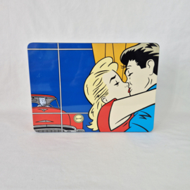Pop art set van Luc Verschuuren | Blik met 2 schorten & 2 asbakken