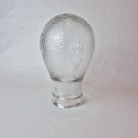 Vintage glazen 70s mannequin hoofd