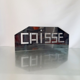 Art Deco bord Caisse | Origineel Art Deco uithangbord | French Art Deco sign