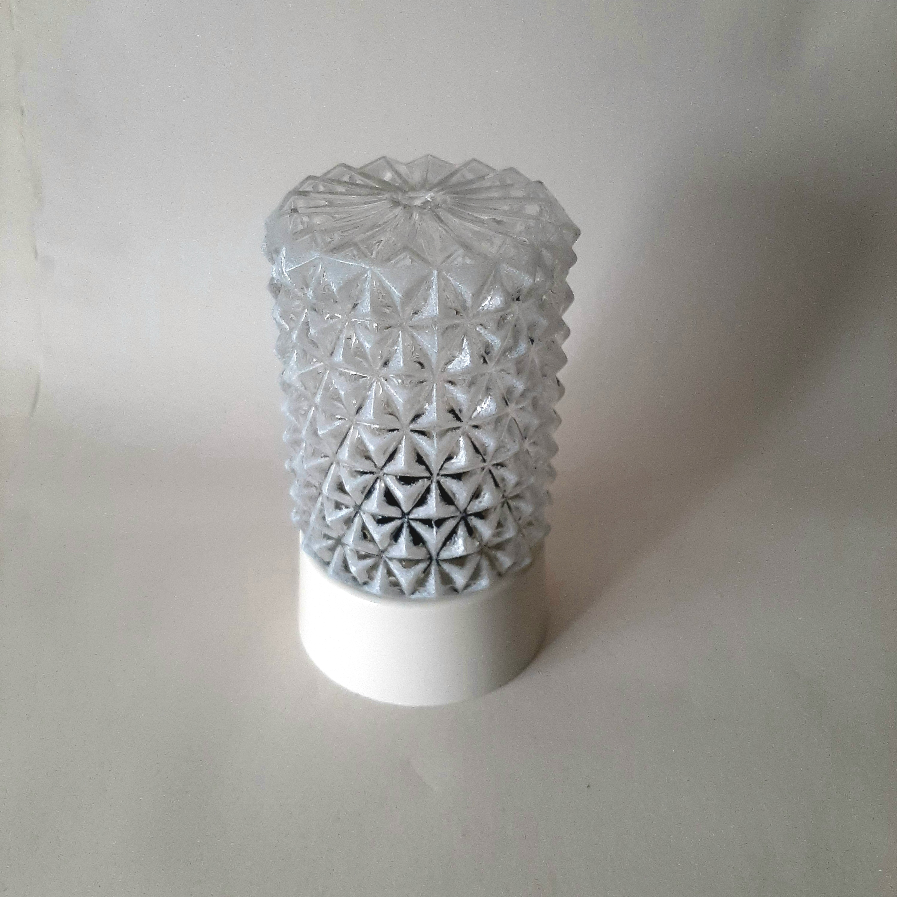 Vintage plafonniere | jaren 60 plafondlamp | Schroefbol 'Kristal 3'
