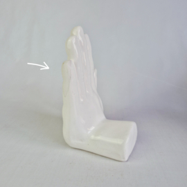 Boekensteun uit de Jaren 80 in de Vorm van een Hand