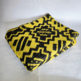 Jaren 60 wollen deken | Vintage deken met grafisch patroon | 100% zuiver wol | MCM deken