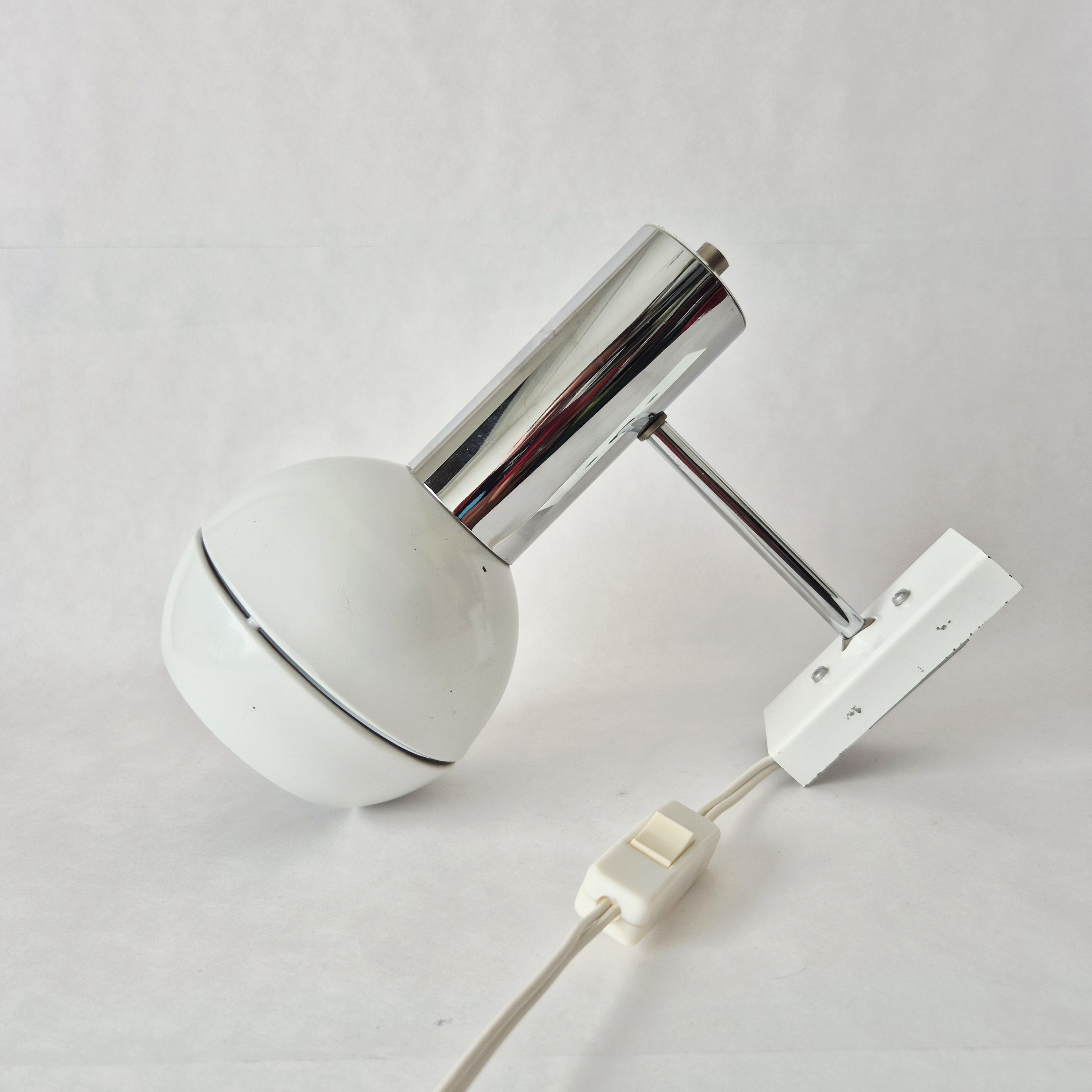 Wilko wandlamp wit | Vintage eyeball wandlamp
