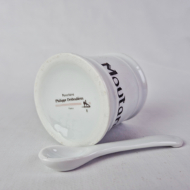 Porseleinen mosterdpot van Philippe Deshoulières