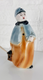 Jaren 50 parfum lampje, dame met lantaarn lampje, parfumlampje