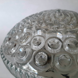 Vintage plafonniere, jaren 60 plafondlamp, helder glas