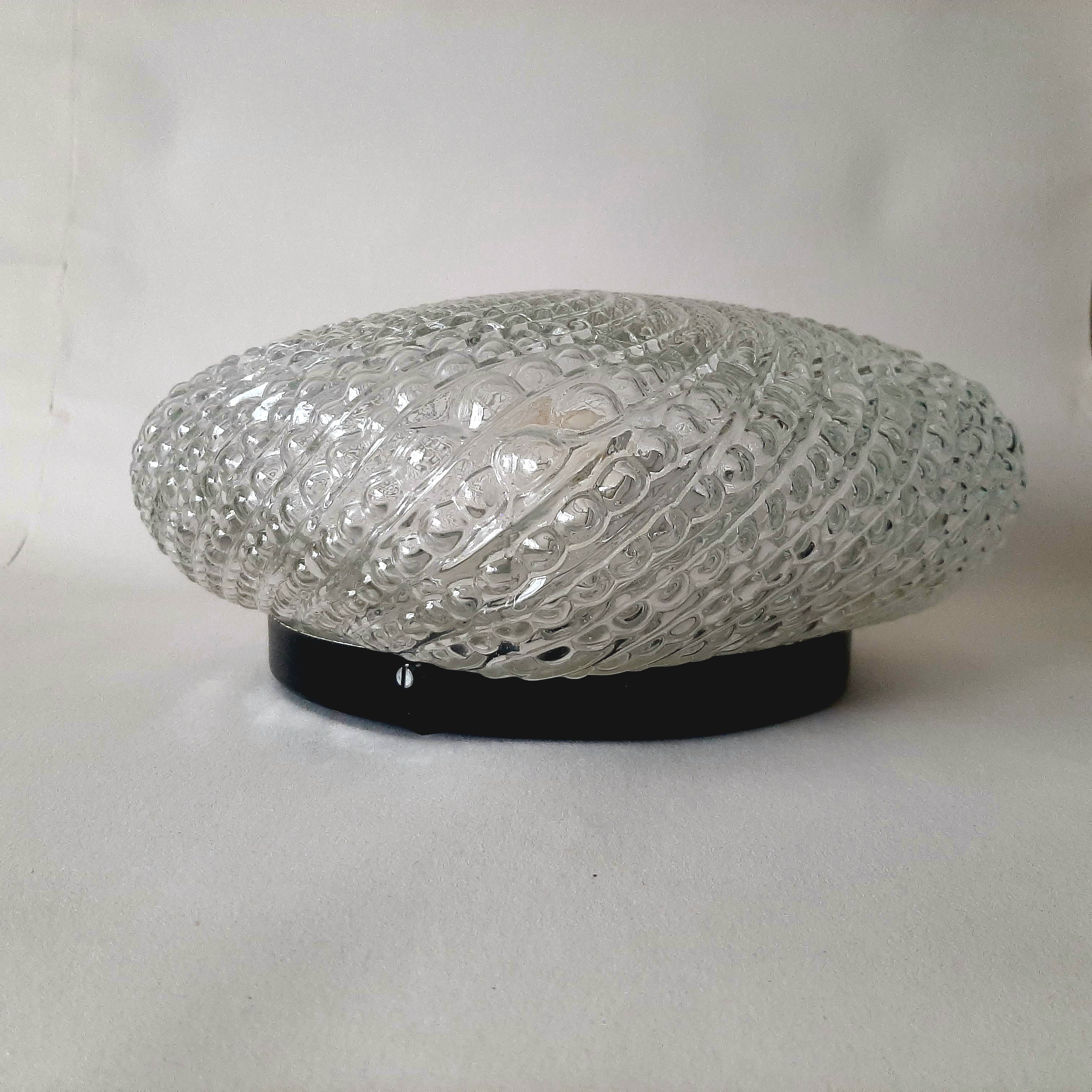 Glazen plafondlamp, Vintage plafonniere Massive