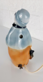 Jaren 50 parfum lampje, dame met lantaarn lampje, parfumlampje