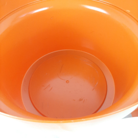 Jaren 70 naaimand | Oranje naaitrommel