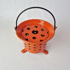 Oranje emaille theelichtje