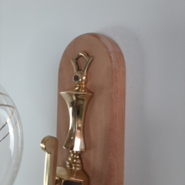 Jaren 80 wandlamp met glazen bol