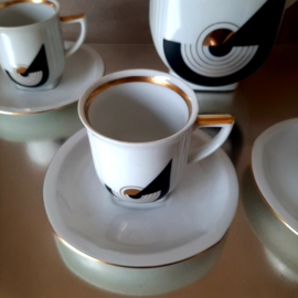 Studio Carlsbad Tsjecho-Slowakije koffieset, MCM, Boheme porselein 'Lisette'