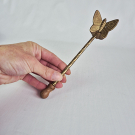 Vintage Messing Kaarsendover met Vlinder