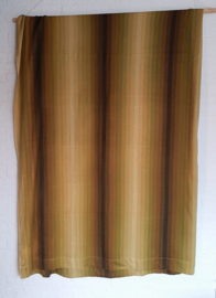 Vintage gordijnen, jaren 50 raambekleding groen, bruin. 210 cm x 285 cm