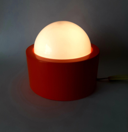 Plafondlamp oranje | Vintage plafonniere | Jaren 70 Massive plafondlamp