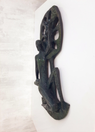 70s kunstwerk, Kunsthars, jaren 70, vintage kunst, wandsculptuur