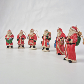 Vintage kersthanger kerstmannen in oorspronkelijke verpakking