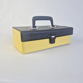Vintage Cassettekoffer Zwart Geel