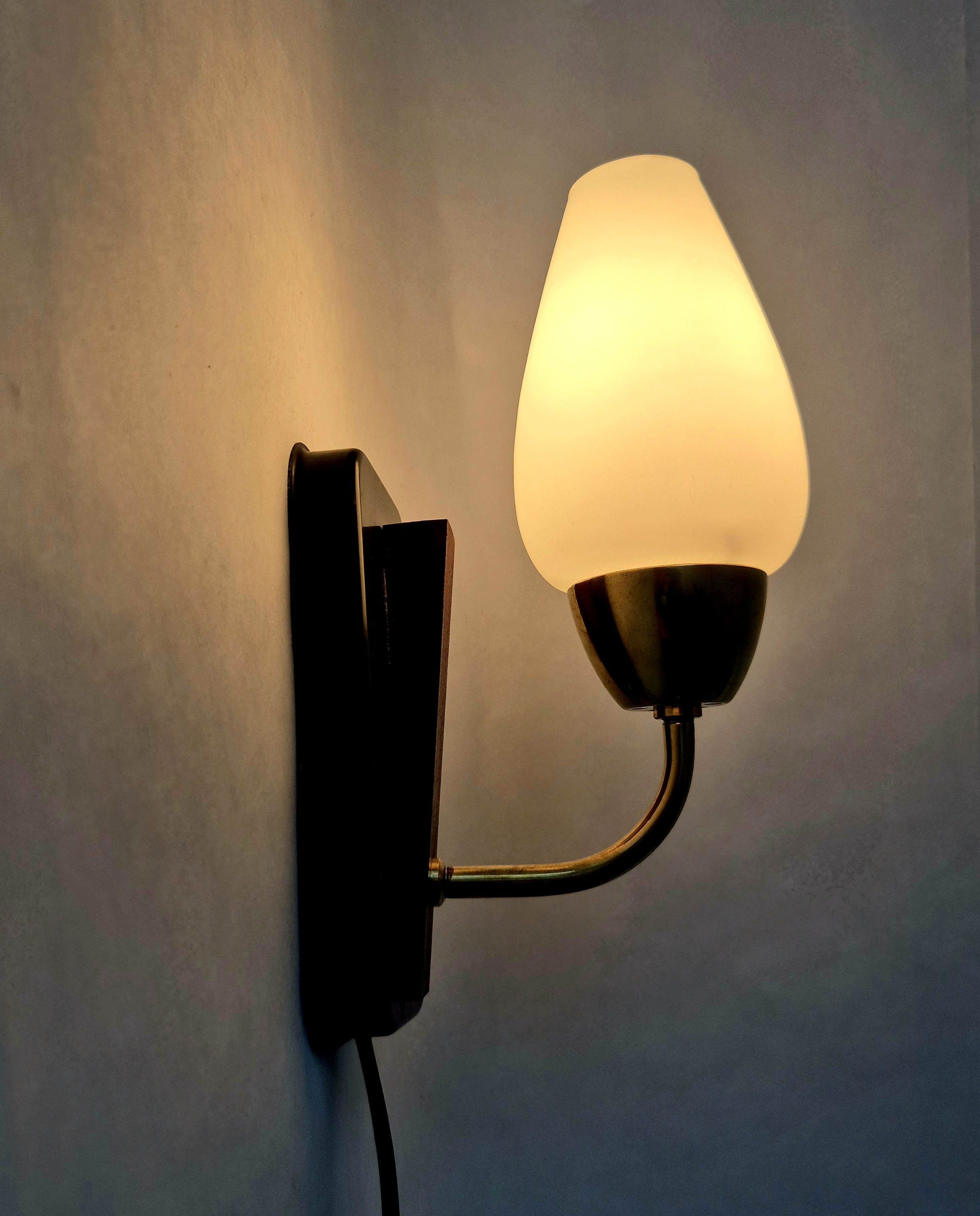 Wandlamp metaal zwart | Jaren 60 wandlampje