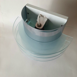 Wandlamp Ikea Drittel | Vintage Ikea | Chroom met glazen wandlamp