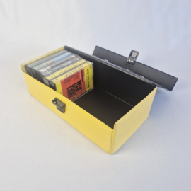 Vintage Cassettekoffer Zwart Geel