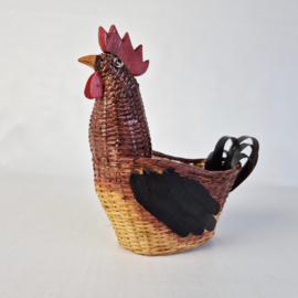 Vintage rotan kippenmandje