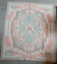 Wollen deken in pastelkleuren, Vintage jaren 60 deken