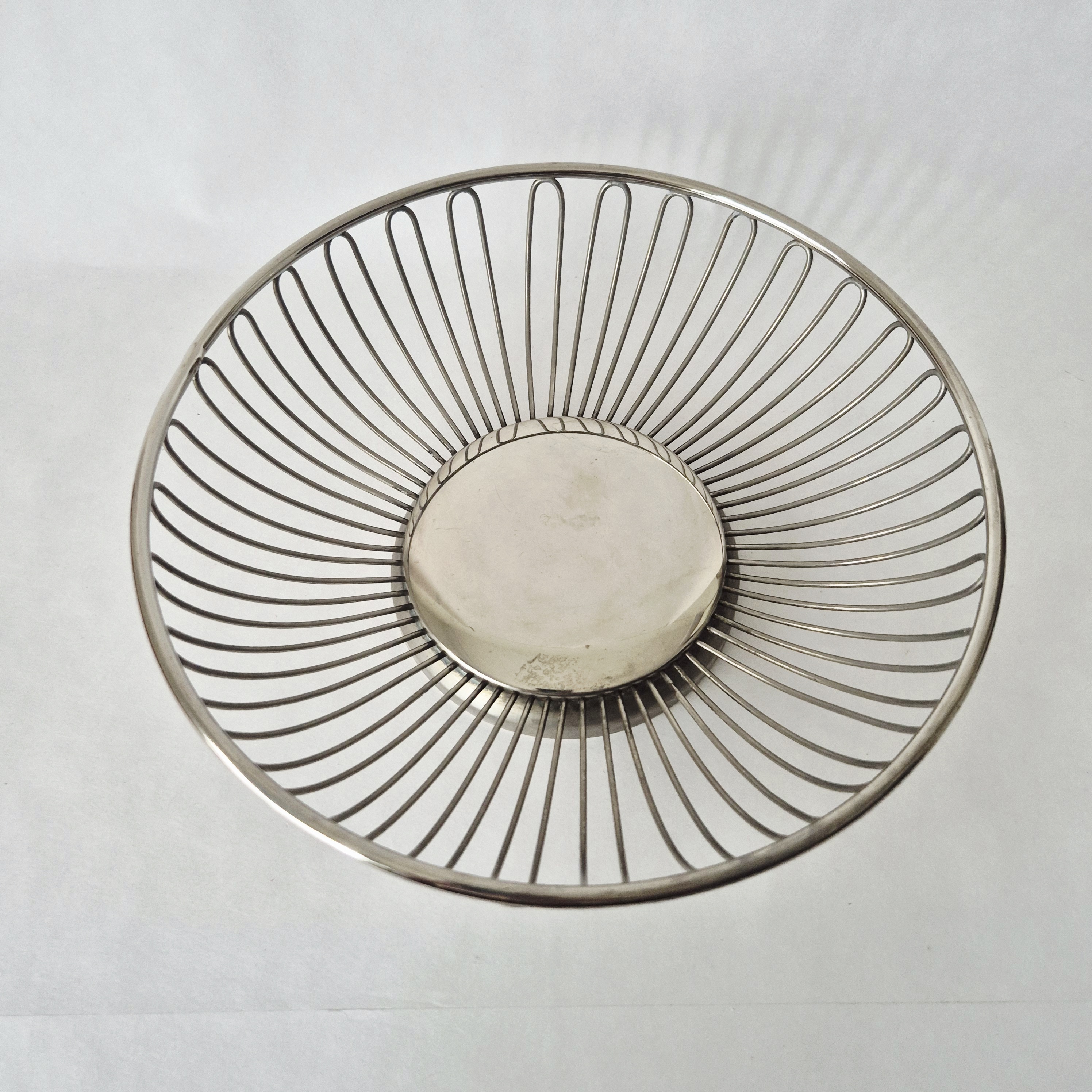 Vintage fruitmand in de stijl van Alessi | Draadmand | Fruitmand naar ontwerp uit de jaren 50