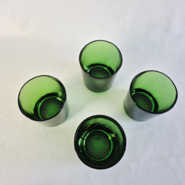 Jaren 70  France Groene Drinkglazen Set van 4