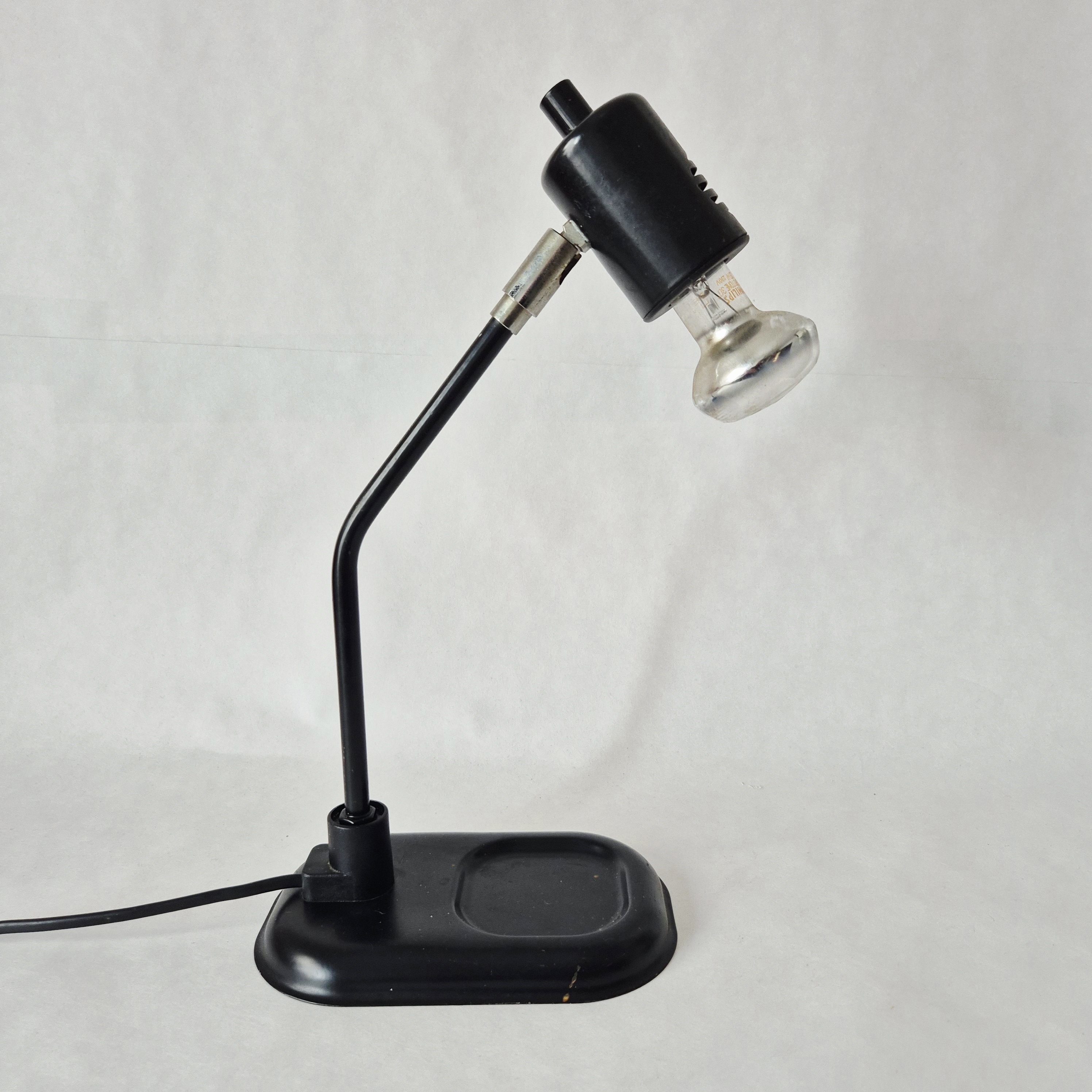 Klareco Design bureaulamp | Jaren 80  zwarte bureaulamp