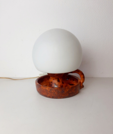 Vintage jaren 70 tafellamp | Fat Lava | Oranje lamp